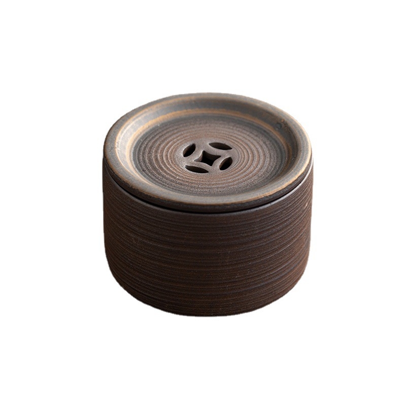 PanGu ceramică: vas de apă din ceramică gros, bazin japonez pentru spălat cești și recipient pentru resturi de ceai, accesorii pentru ceremonia Gongfu a ceaiului