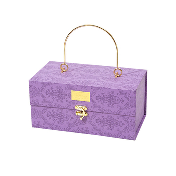 Cutie cadou de nuntă pentru domnișoarele de onoare — cutie goală pentru bomboane, design elegant, cu mâner metalic