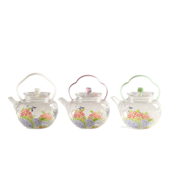 Ceainic cu mâner de ridicare și aromă de osmanthus, set de ceai din sticlă borosilikat rezistentă la temperaturi înalte, pentru ceai verde