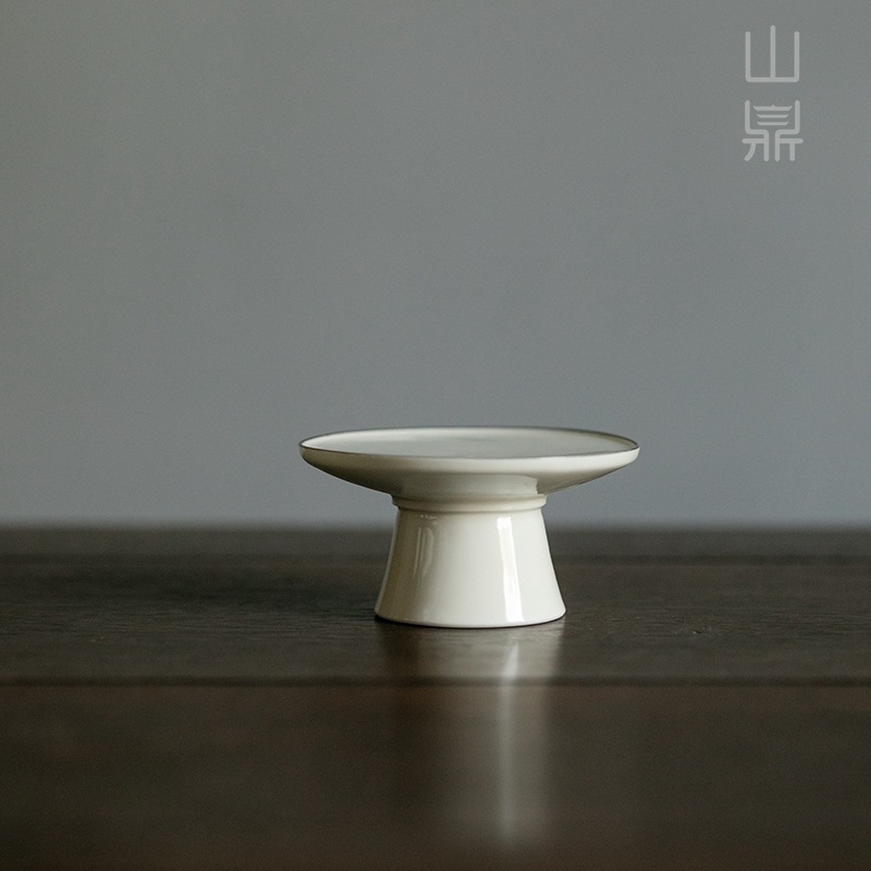 Suport înalt pentru capac, galben, pentru ceainic din lut mov, capac ceramic și accesoriu pentru capac – decor pentru ceremonia ceaiului kung fu