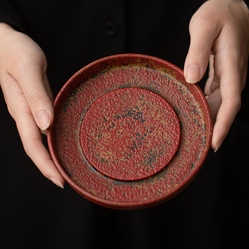 Suport ceramic pentru ceainic, tavă retro pentru ceremonia ceaiului, mică tavă de uscare a ceaiului, accesorii