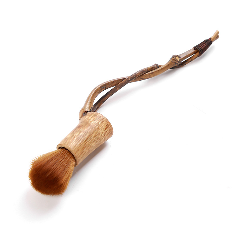 Set accesorii pentru ceremonia ceaiului din corn de capră: tavă de lemn pentru ceai, perie pentru ceainic, instrument pentru ceai, accesorii personalizate