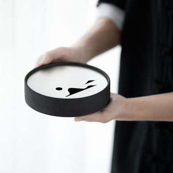 Set de accesorii de ceai în stil japonez, din fier forjat, cu suport pentru ceainic, mică măsuță de ceai, cană de ceai și componente din oțel inoxidabil pentru ceremonia Gongfu.
