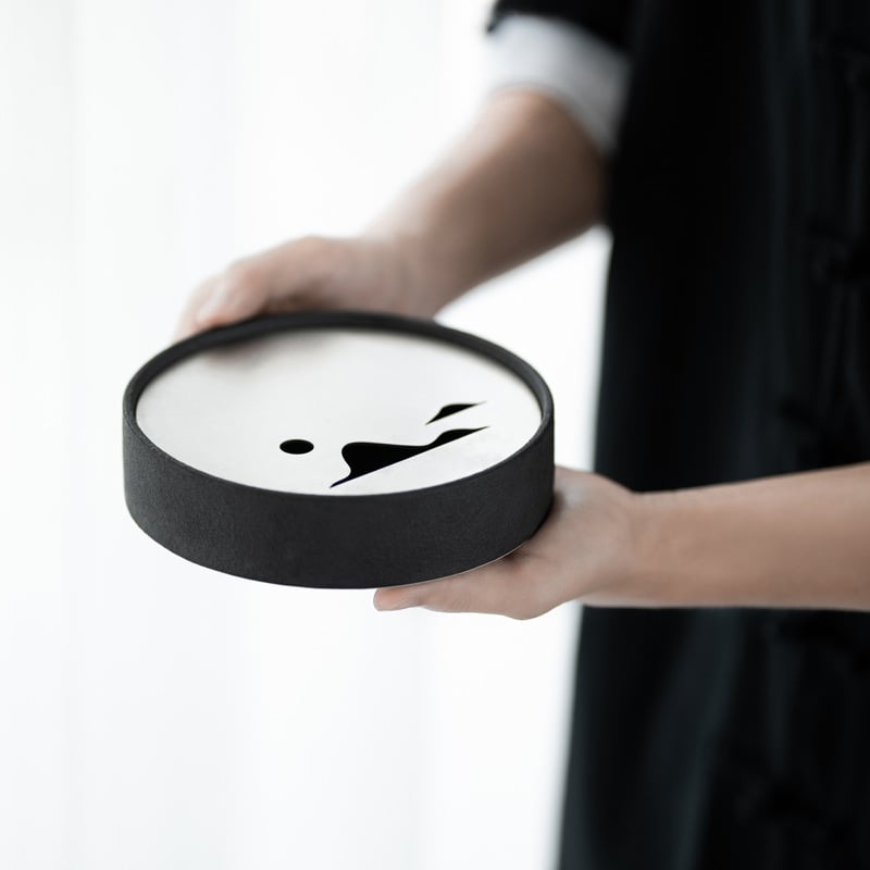 Set de accesorii de ceai în stil japonez, din fier forjat, cu suport pentru ceainic, mică măsuță de ceai, cană de ceai și componente din oțel inoxidabil pentru ceremonia Gongfu.