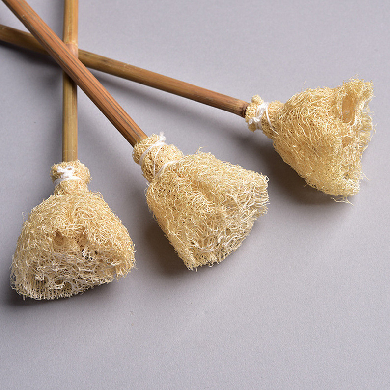 Set de peri din lufa naturala pentru cești și ceainice – accesorii pentru ceremonia ceaiului