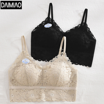 Daimiao Jesenska kolekcija: Francuska čipkasta grudnjak za male grudi, puni košarice, push-up, s ugrađenim topom, mekan materijal, lijep leđa, čvrste košarice