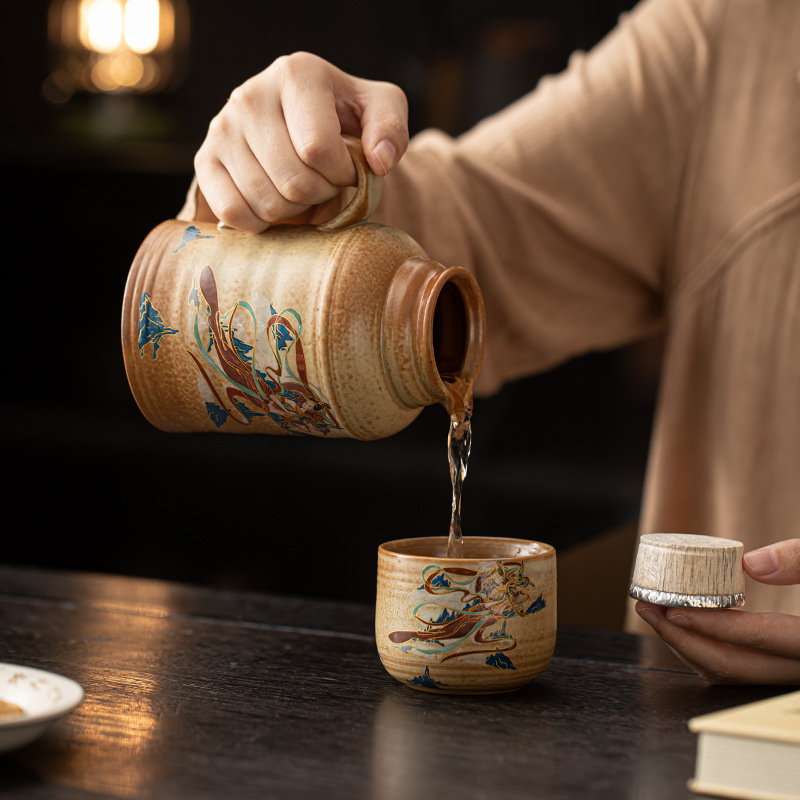 Ceainic ceramic Gongfu mic pentru birou și casă, 160 ml, accesorii pentru ceremonia ceaiului, sticlă izolată
