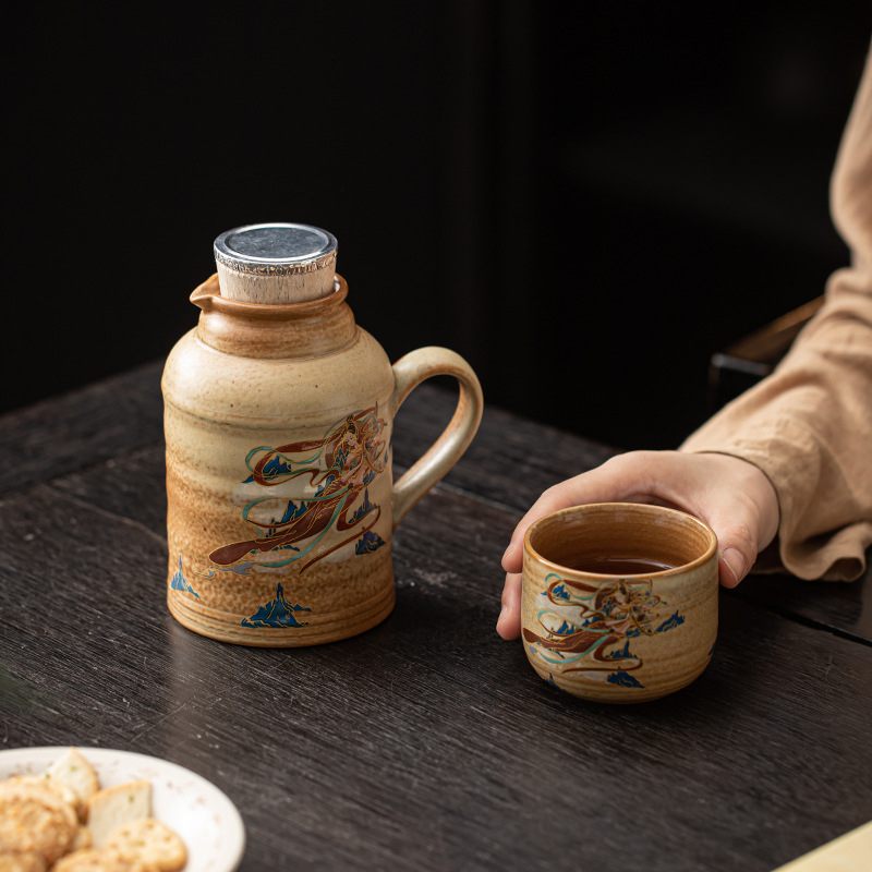 Ceainic ceramic Gongfu mic pentru birou și casă, 160 ml, accesorii pentru ceremonia ceaiului, sticlă izolată