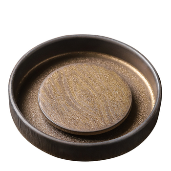 Suport ceramic pentru ceainic cu tavă de uscare, stil chinezesc, design antic, bază pentru ceainic, mică masă de ceai.