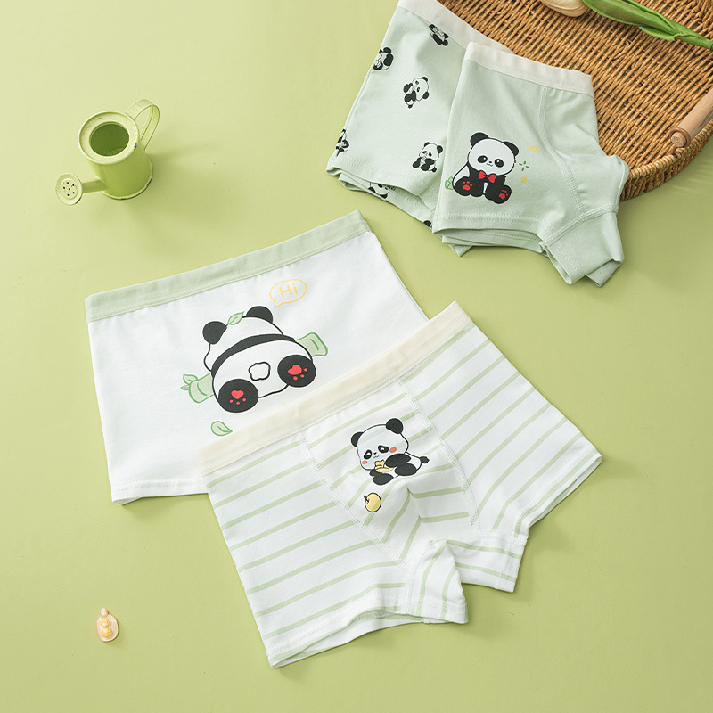 Pamučne gaćice za dječake s printom panda