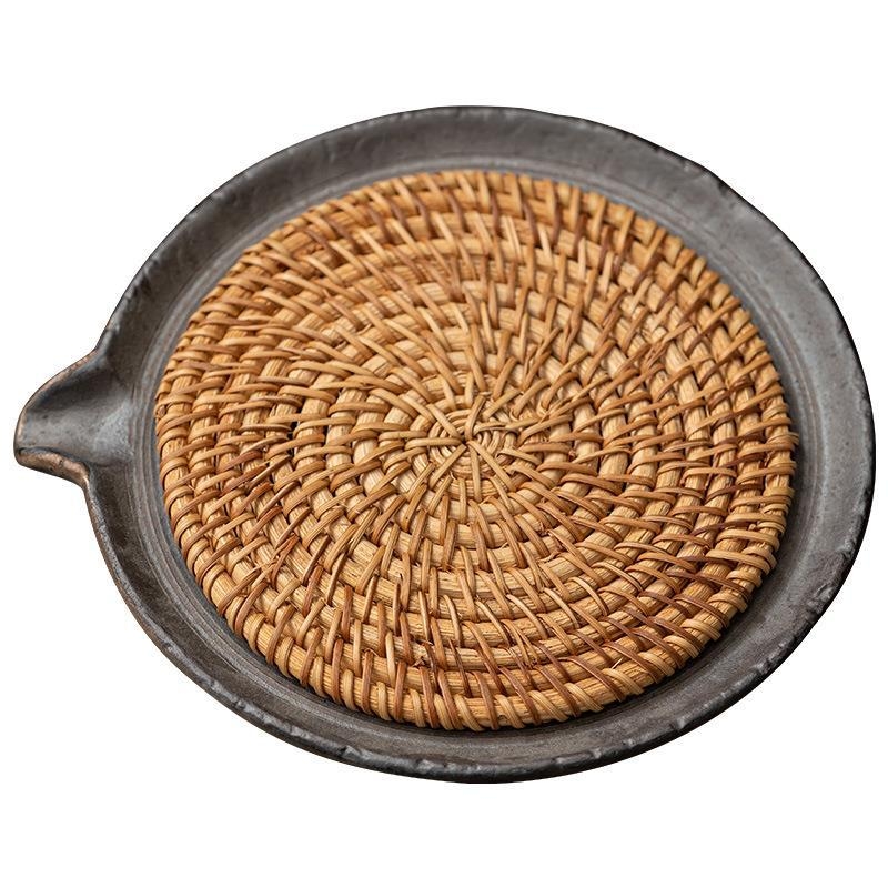 Suport pentru ceainic în stil chinezesc, ceramică rustică, tavă pentru ceremonia ceaiului, mică masă de ceai