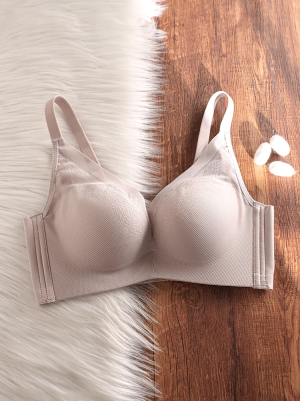 100% Mulberry Silk Push-Up besprijekoran grudnjak za žene, bez žice, podesiva, protiv opuštanja grudi