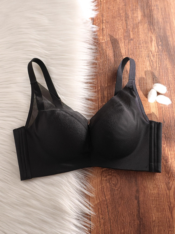 100% Mulberry Silk Push-Up besprijekoran grudnjak za žene, bez žice, podesiva, protiv opuštanja grudi