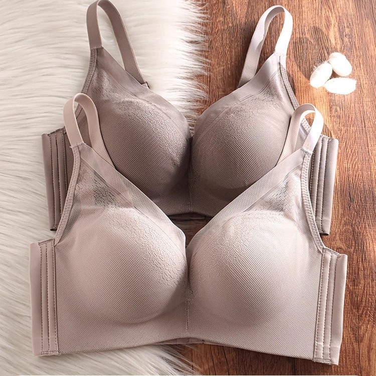 100% Mulberry Silk Push-Up besprijekoran grudnjak za žene, bez žice, podesiva, protiv opuštanja grudi