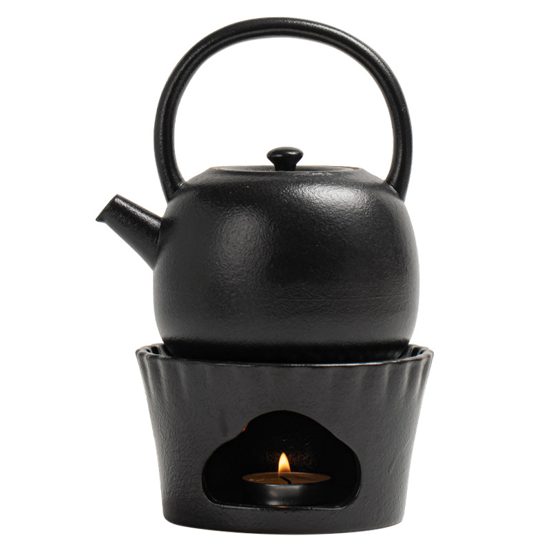 Set rustic din ceramică pentru ceai, cu ceainic și oală pentru ceai, pentru uz casnic și în aer liber