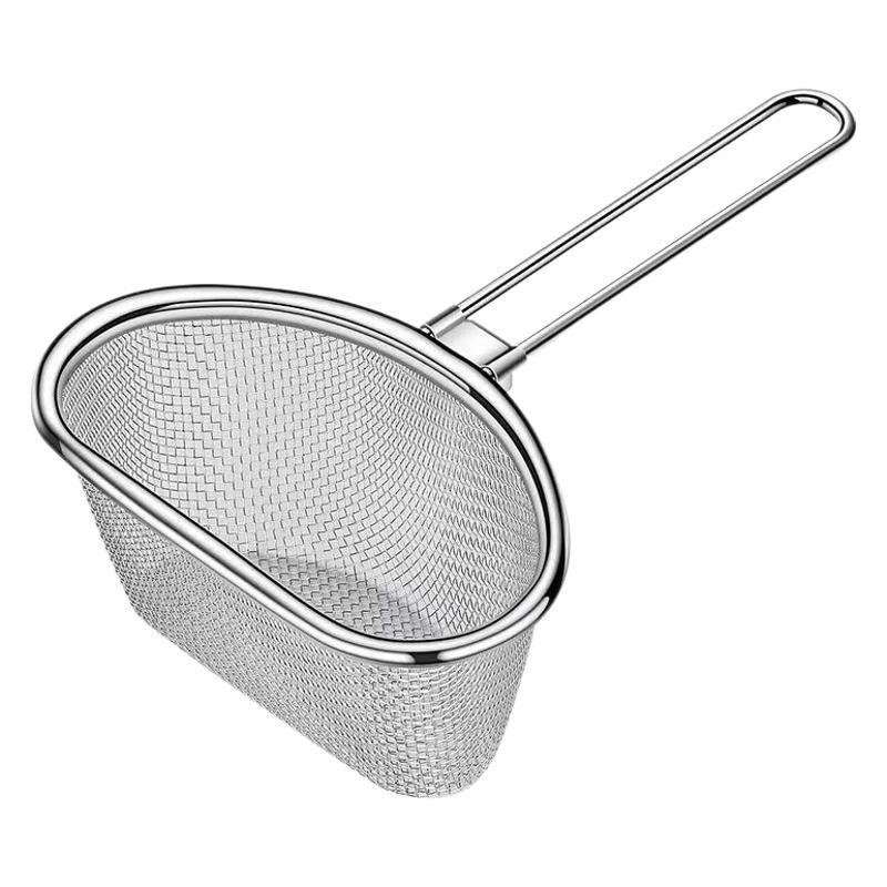 Filtru din oțel inoxidabil pentru hot pot, dimensiune mică, pentru tăiței și legume, drenaj și separare a uleiului