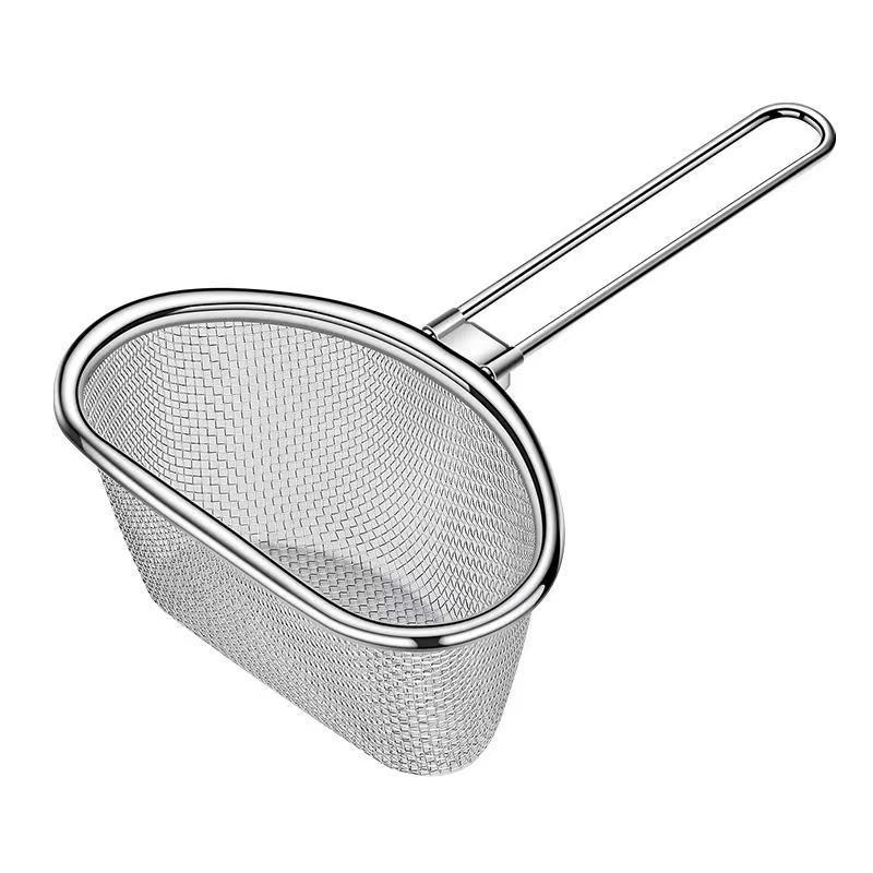 Filtru din oțel inoxidabil pentru hot pot, dimensiune mică, pentru tăiței și legume, drenaj și separare a uleiului