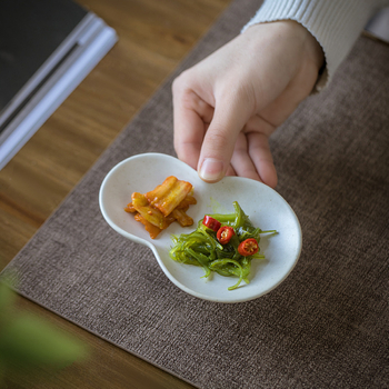 Farfurie ceramică pentru dips, stil japonez, culoare solidă, design retro, pentru sos de soia și oțet, farfurie pentru gustări reci, diametru 15 cm