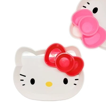 Cutie de depozitare cu pisică desen animat, organizator pentru materiale de jurnal, accesorii mici, elastice pentru păr, farfurie cu design os, farfurie pentru gustări și fructe