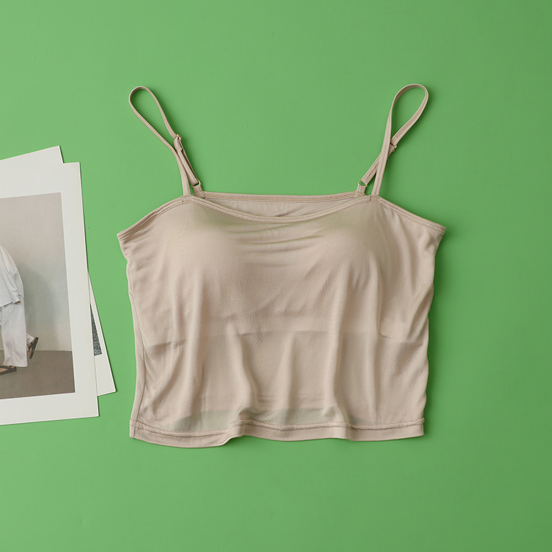 Tanki top od 100% Mulberry svile, bez naramenica, lagani ljetni camisole za žene