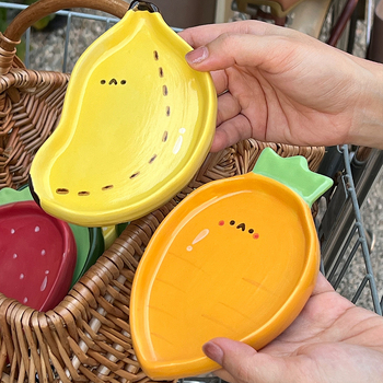 Set de boluri ceramice pentru sosuri, cu motiv de fructe, design drăguț