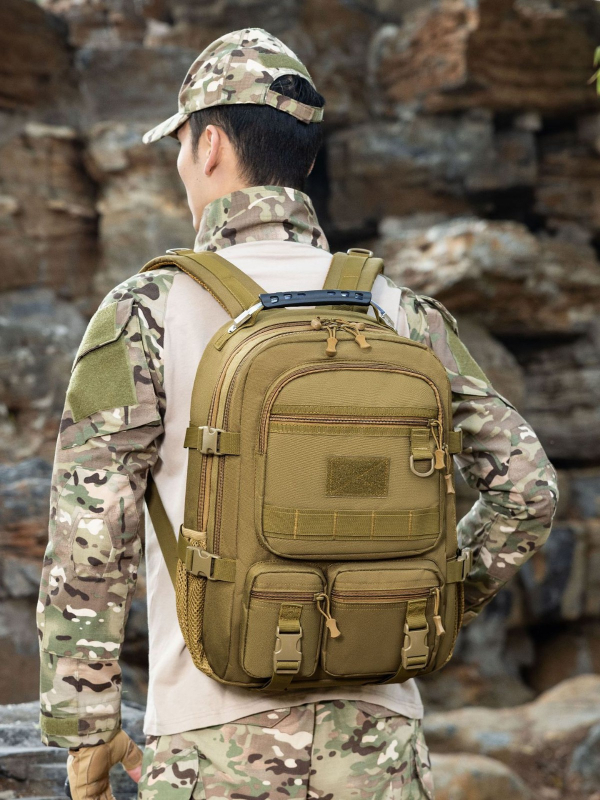Taktički ruksak za vanjsku upotrebu s pretincem za mamce, vodootporan, 36-55 L, unisex, za putovanja, 14-inčni laptop