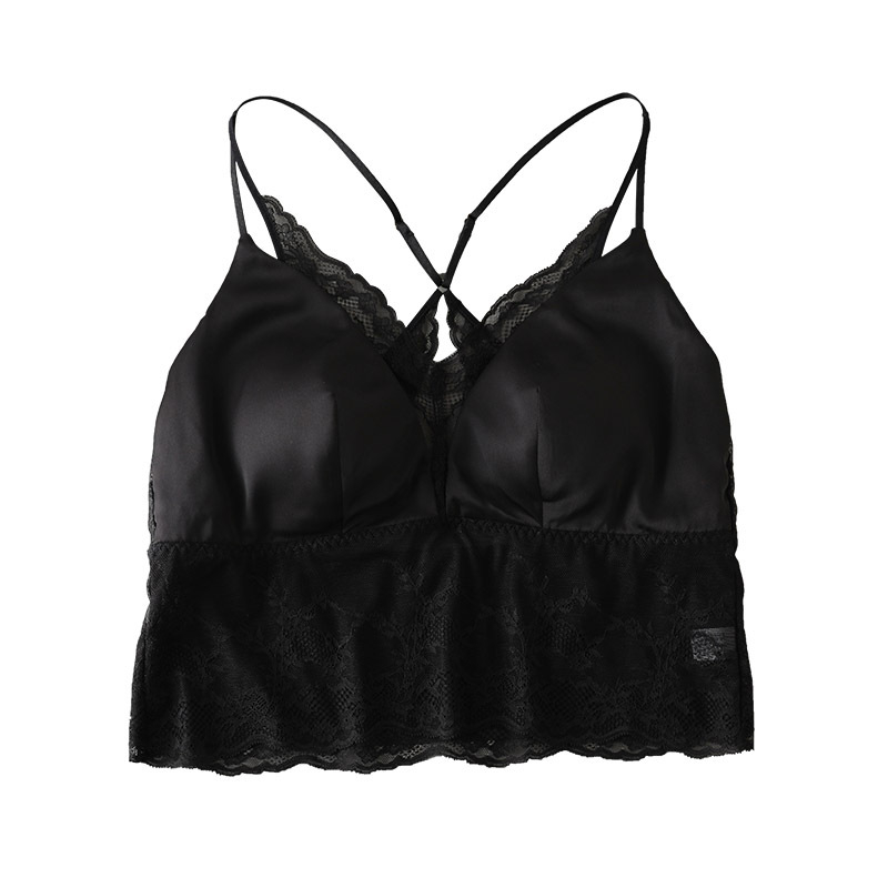 Francuski stil grudnjaka s V dekoltom i lijepim leđima, podstava od 100% mulberry svile, udoban i prozračan, latex košarice s izrezima