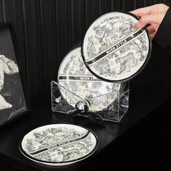 Vas ceramic pentru oase, gustări și fructe, stil vintage de înaltă clasă, formă cilindrică, diametru 15–15,9 cm, compatibil cu microunde