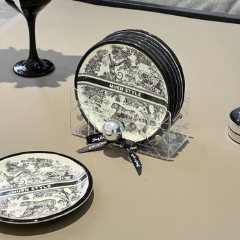 Vas ceramic pentru oase, gustări și fructe, stil vintage de înaltă clasă, formă cilindrică, diametru 15–15,9 cm, compatibil cu microunde