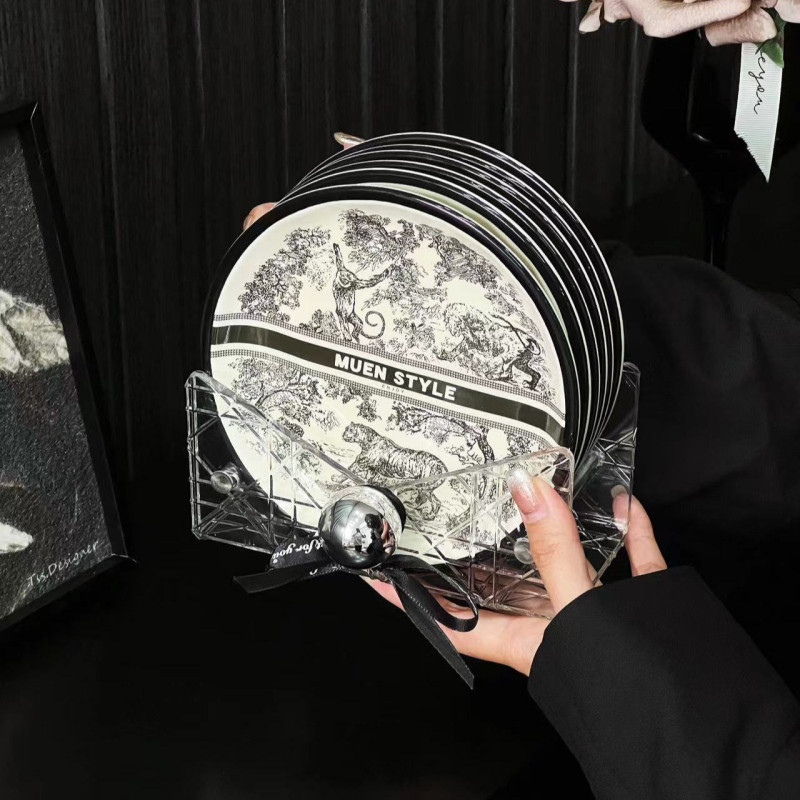 Vas ceramic pentru oase, gustări și fructe, stil vintage de înaltă clasă, formă cilindrică, diametru 15–15,9 cm, compatibil cu microunde