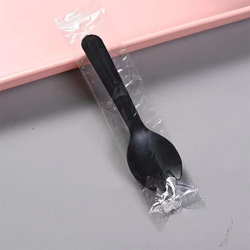 Linguri și furculițe de unică folosință, ambalate individual din lemn – pentru tort de ziua de naștere, desert, fructe, lingurițe mici, la gros