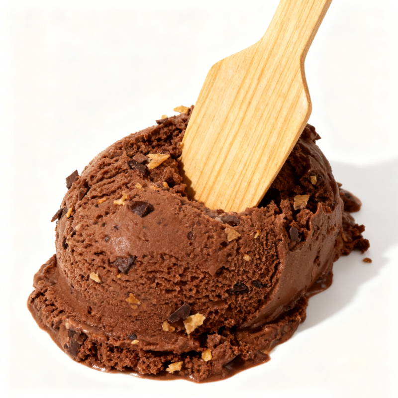 Set de tacâmuri din bambus de unică folosință: spatule pentru înghețată și furculițe pentru desert (3 piese)