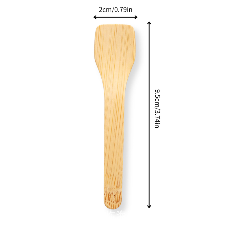 Set de tacâmuri din bambus de unică folosință: spatule pentru înghețată și furculițe pentru desert (3 piese)