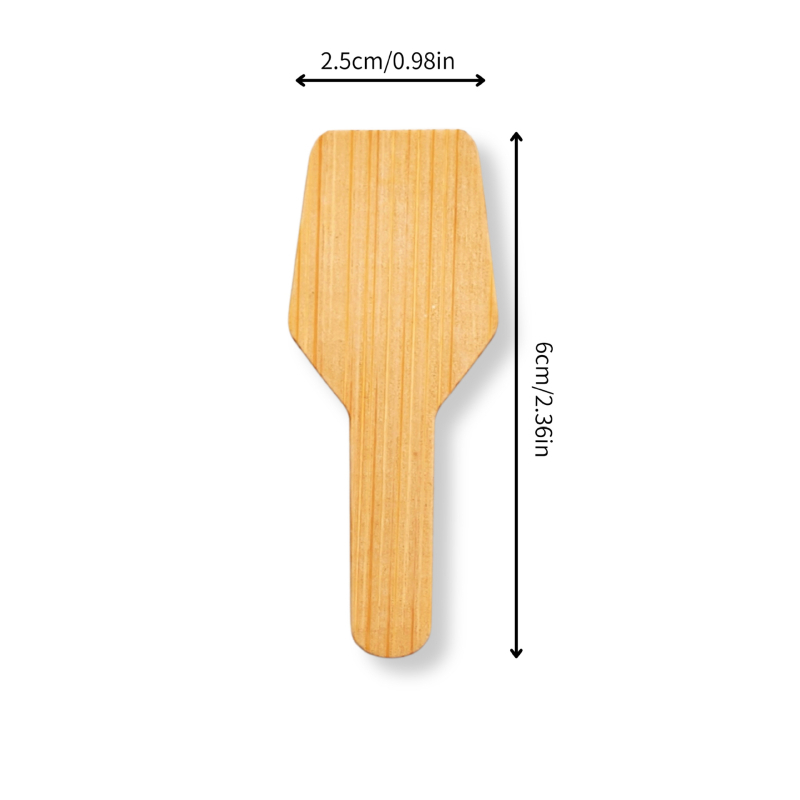 Set de tacâmuri din bambus de unică folosință: spatule pentru înghețată și furculițe pentru desert (3 piese)