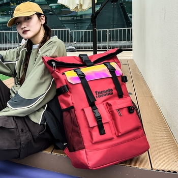 Moderna unisex ranac za laptop, 36–55 L, sportski putni ranac s reflektirajućim elementima, pogodan za 15-inčni laptop