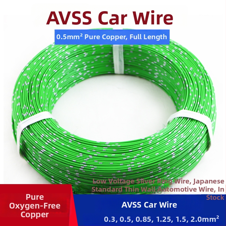 AVSS tenkostenný čistý medený jednovláknový autokábel so štvorcovým prierezom 0.3-2.0 mm²