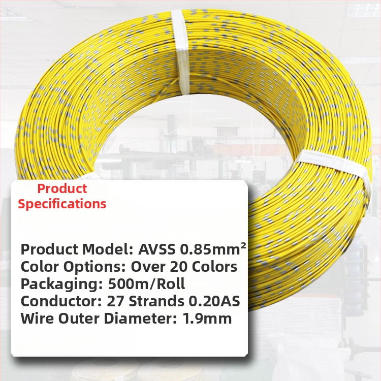 AVSS tenkostenný čistý medený jednovláknový autokábel so štvorcovým prierezom 0.3-2.0 mm²