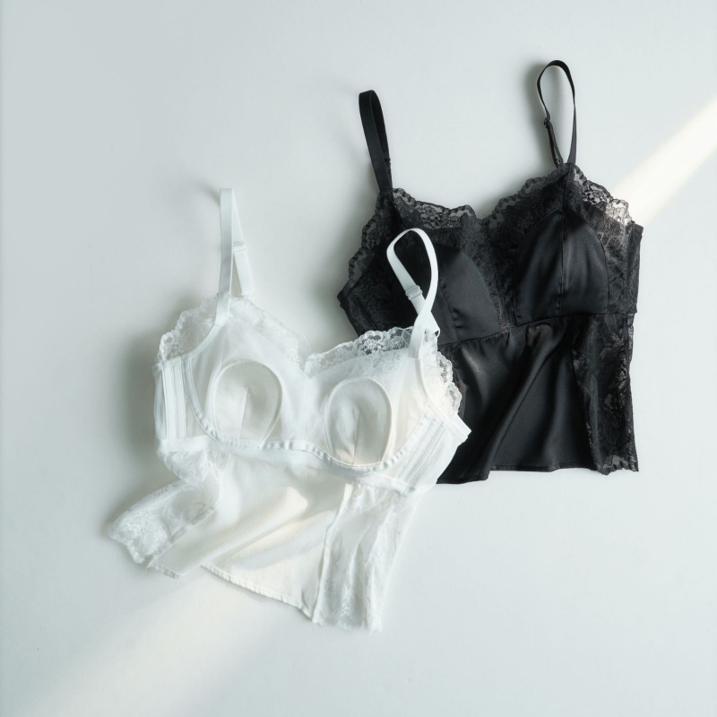 Novi stil: Mulberry svila u satenu, cami top s čipkom na leđima, seksi ljetni top