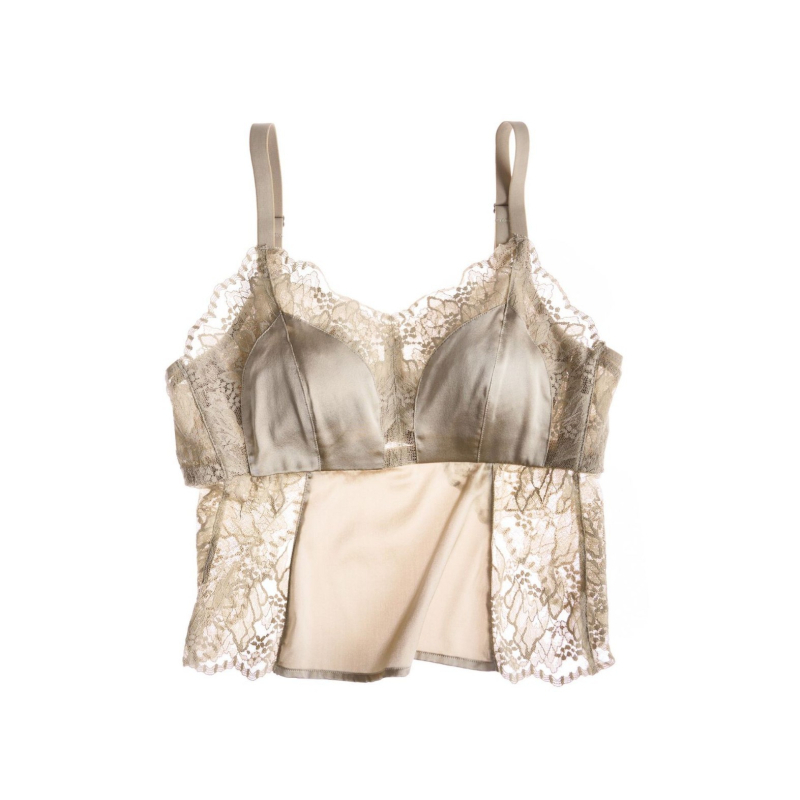Novi stil: Mulberry svila u satenu, cami top s čipkom na leđima, seksi ljetni top