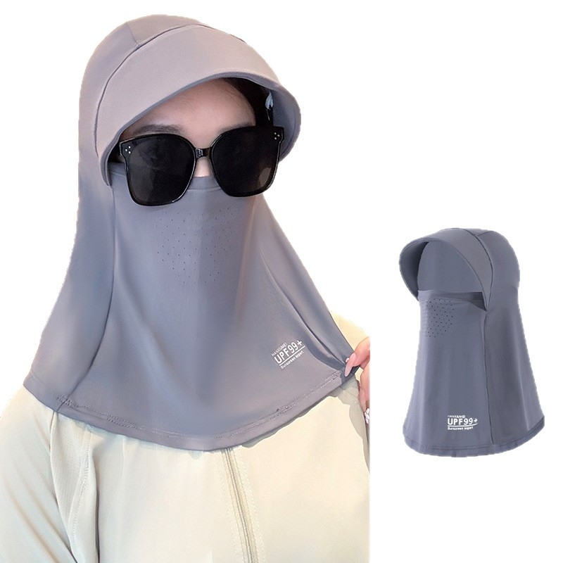 Balaclava za biciklizam s kapom za zaštitu od sunca, integrirani ovratnik, UV zaštita, rashladna Ice Silk tkanina