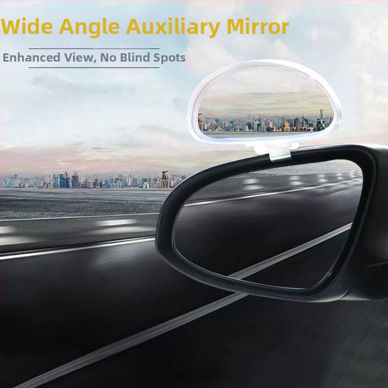 360° širokouhlé konvexné spätné zrkadlo pre auto výučby jazdy – HD pomocné zrkadlo pre slepé miesto, polkruhové.