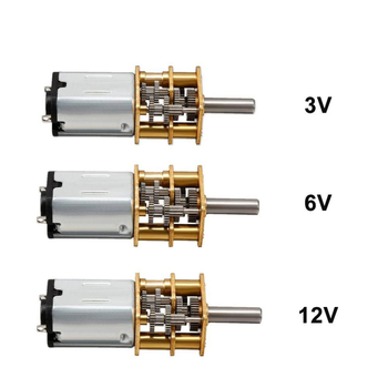 GA12-N20 DC motor hajtóművel kis méretű robotautóhoz, 3V/6V/12V, mini DC fogaskerék motor – alacsony fordulatszámmal