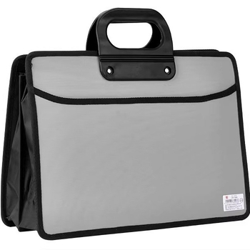 Geantă de mână unisex cu compartimente multiple, tip acordeon, orizontală, din pânză Oxford, pentru birou