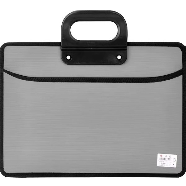 Geantă de mână unisex cu compartimente multiple, tip acordeon, orizontală, din pânză Oxford, pentru birou