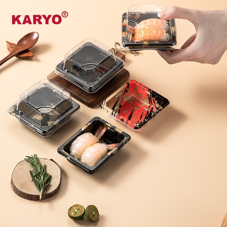 KY1200 Υψηλής ποιότητας, μιας χρήσης κουτί take-out, αντιθαμβωτικό, ιαπωνικού στυλ σασίμι, χρυσό κουτί σούσι