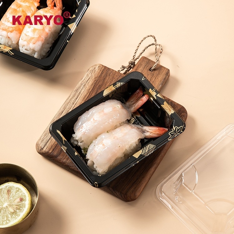 KY1200 Υψηλής ποιότητας, μιας χρήσης κουτί take-out, αντιθαμβωτικό, ιαπωνικού στυλ σασίμι, χρυσό κουτί σούσι