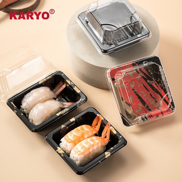 KY1200 Υψηλής ποιότητας, μιας χρήσης κουτί take-out, αντιθαμβωτικό, ιαπωνικού στυλ σασίμι, χρυσό κουτί σούσι
