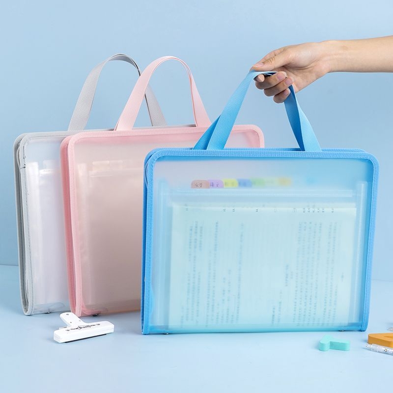 Geantă dosar A4 tip acordeon cu fermoar, organizator de documente, 13 compartimente, capacitate mare