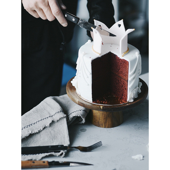 Farfurie de fructe în stil Instagram pentru uz casnic, farfurie de desert din lemn, farfurie pentru sushi, farfurie înaltă pentru tort, tavă din lemn pentru servire