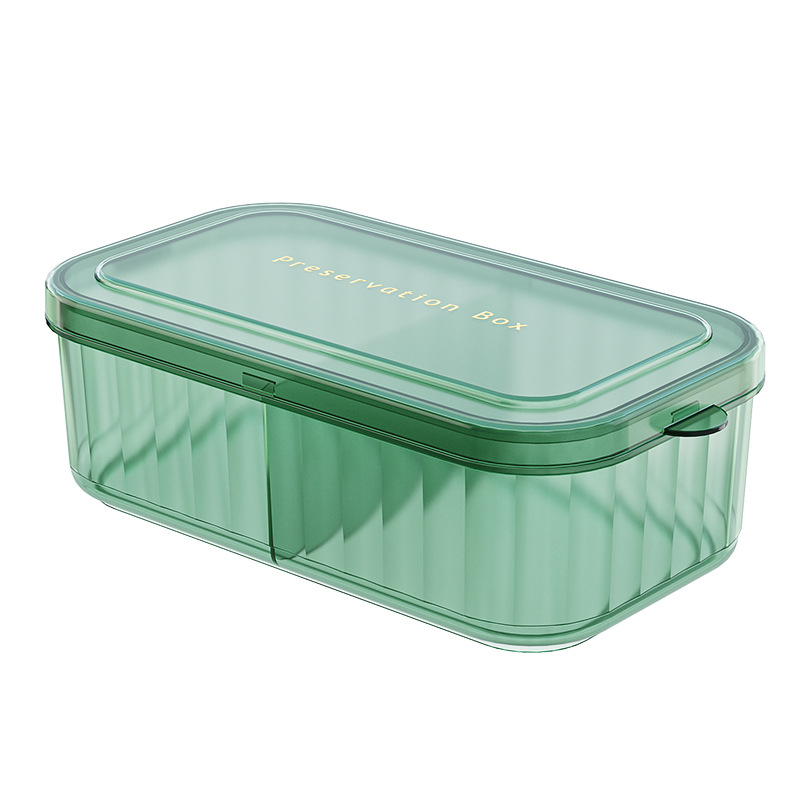 Négyszögletes műanyag ételtároló doboz hűtőbe, étel tárolására, 501–800 ml, letisztult dizájn